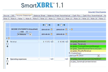 SmartXBRL User Interface