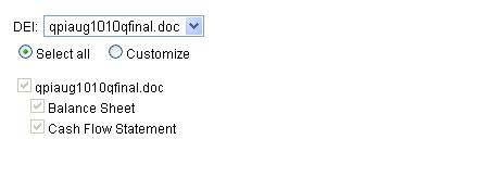 generate xbrl settings